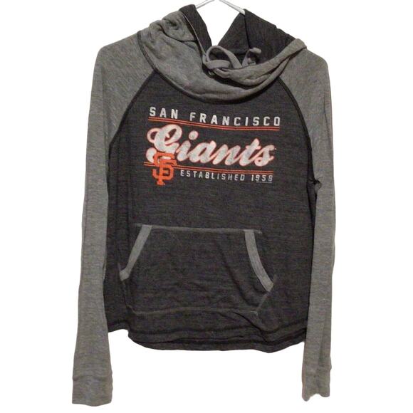 Soft As A Grape SF Giants Hoodie Women's Medium Gray Pullover MLB Baseball - Picture 1 of 6